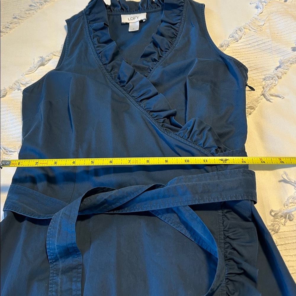 Cute! Navy Ruffle Midi Dress - Picture 7 of 8